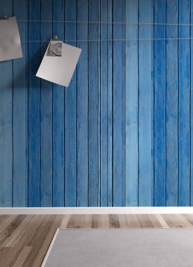 Modern parlak iç. 3D render