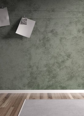 Modern parlak iç. 3D render