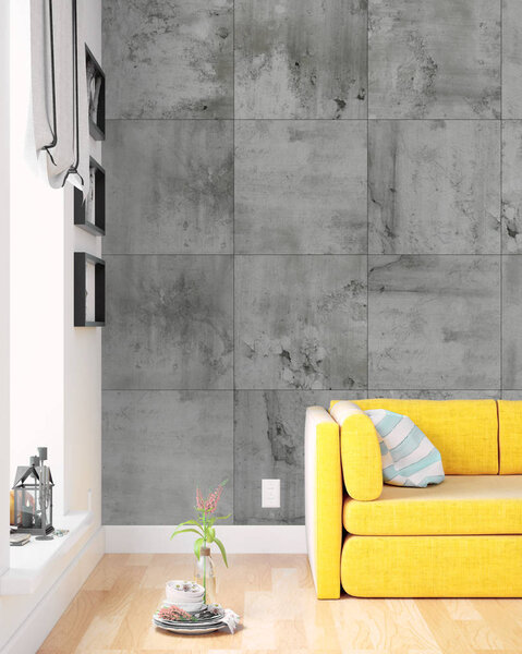 Современный светлый интерьер. 3D рендеринг
