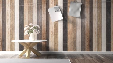 Modern parlak iç. 3D render