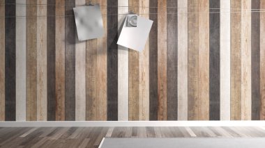 Boş modern iç. 3D render