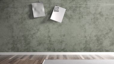 Boş modern iç. 3D render