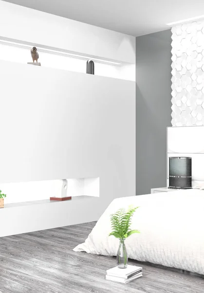 Modern parlak iç. 3D render — Stok fotoğraf