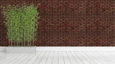 Modern parlak iç. 3D render