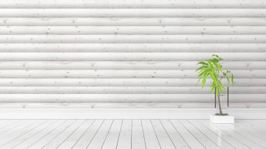 Modern parlak iç. 3D render