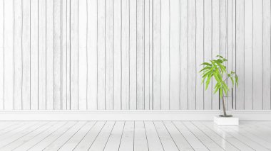 Modern parlak iç. 3D render