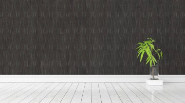 Modern parlak iç. 3D render