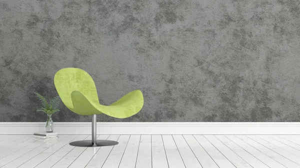 Modern parlak iç. 3D render