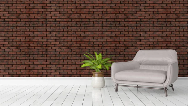 Modern parlak iç. 3D render