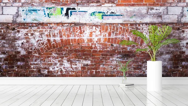 Modern parlak iç. 3D render