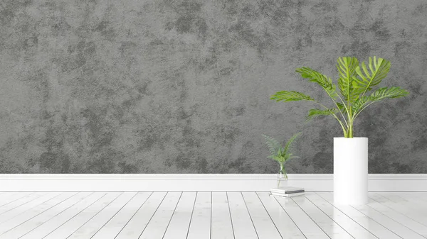 Modern parlak iç. 3D render