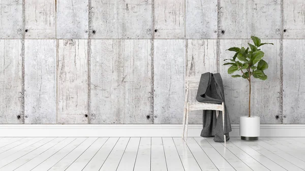 Modern parlak iç. 3D render