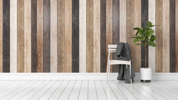 Modern parlak iç. 3D render