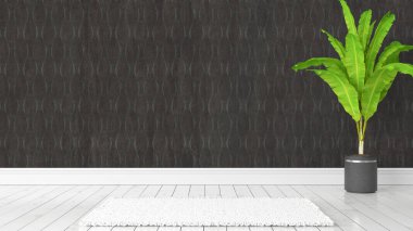 Modern parlak iç. 3D render