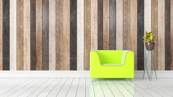 Modern parlak iç. 3D render