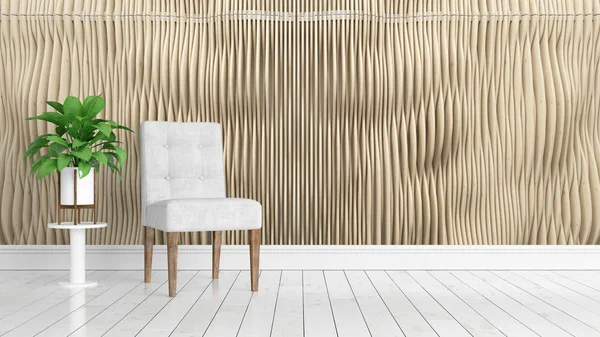 Modern parlak iç. 3D render