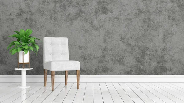 Modern parlak iç. 3D render