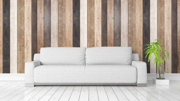 Modern parlak iç. 3D render