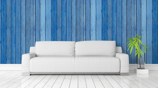 Modern parlak iç. 3D render