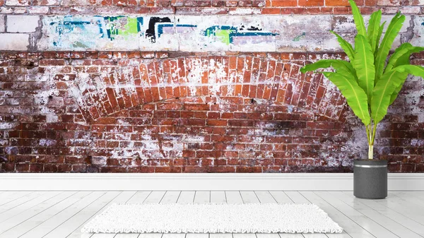 Modern parlak iç. 3D render