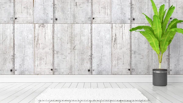 Modern parlak iç. 3D render