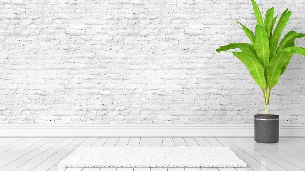 Modern parlak iç. 3D render