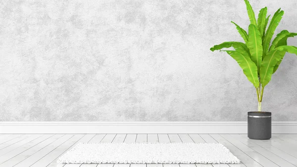 Modern parlak iç. 3D render