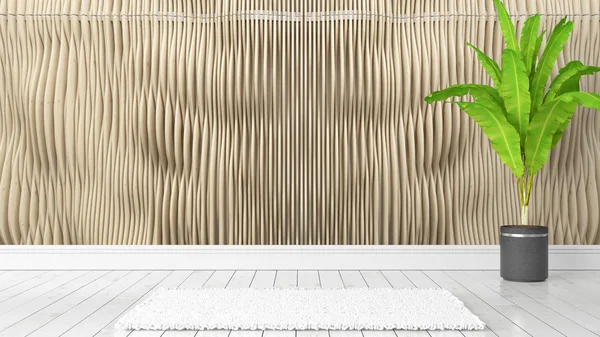 Modern parlak iç. 3D render