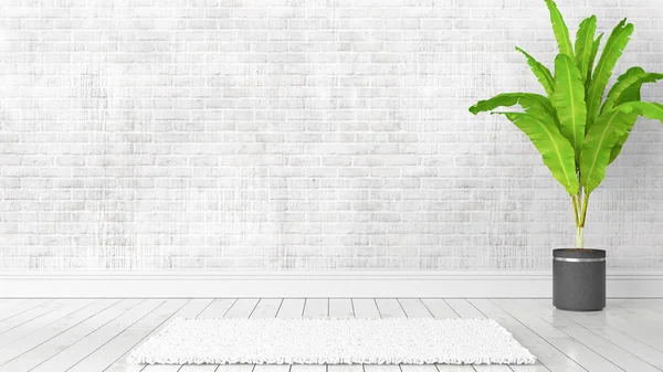 Modern parlak iç. 3D render