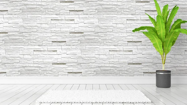 Modern parlak iç. 3D render