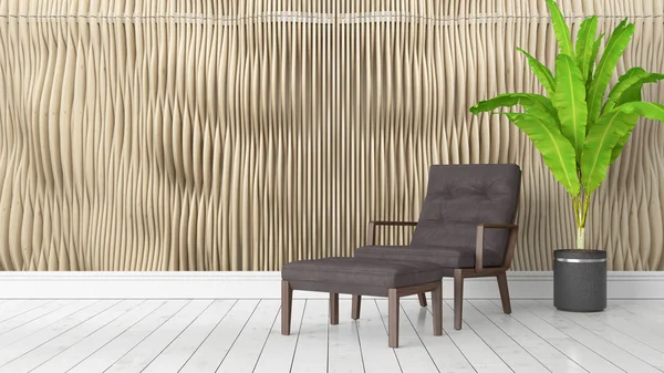 Modern parlak iç. 3D render