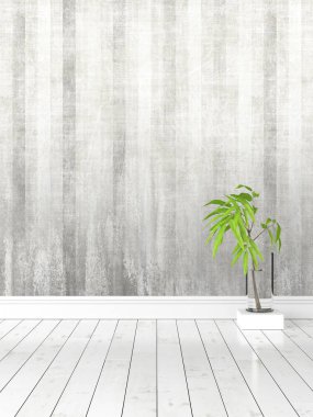 Modern parlak iç. 3D render