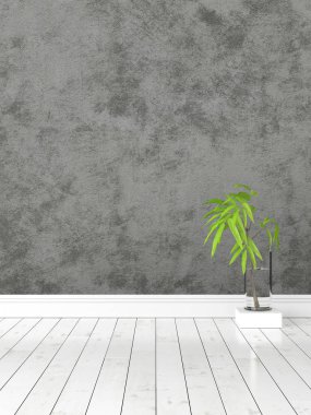 Modern parlak iç. 3D render