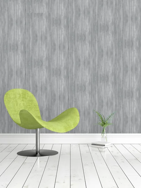 Modern parlak iç. 3D render