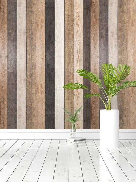 Modern parlak iç. 3D render