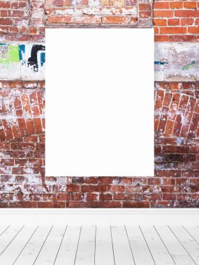 Boş çerçeve ile modern parlak iç. 3D render