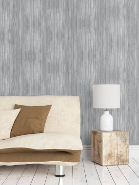 Modern parlak iç. 3D render