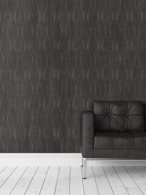 Modern parlak iç. 3D render