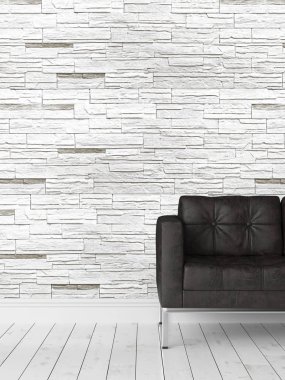 Modern parlak iç. 3D render