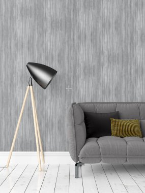 Modern parlak iç. 3D render