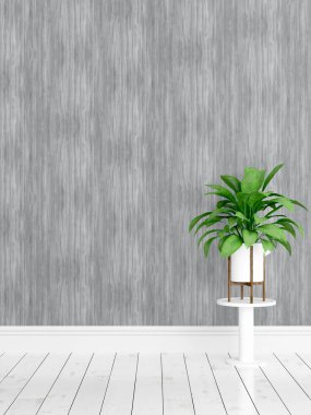 Modern parlak iç. 3D render