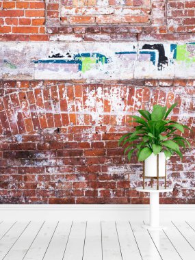 Modern parlak iç. 3D render