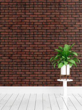 Modern parlak iç. 3D render