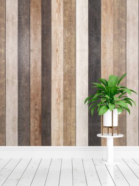 Modern parlak iç. 3D render