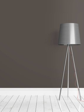 Modern parlak iç. 3D render