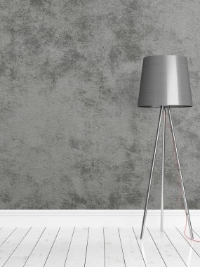 Modern parlak iç. 3D render