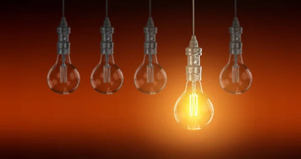 Light bulb lamps. 3D rendering — Stock Photo, Image