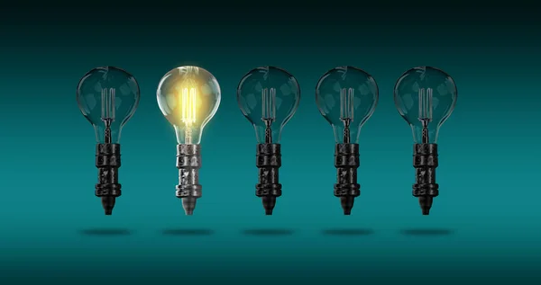 Light bulb lamps. 3D rendering — Stock Photo, Image