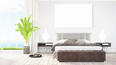 Modern iç boş çerçeve ile. 3D render