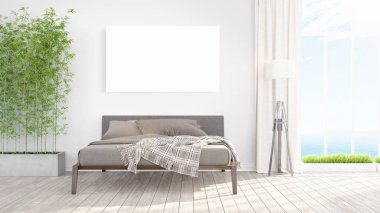Modern iç boş çerçeve ile. 3D render